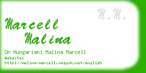 marcell malina business card